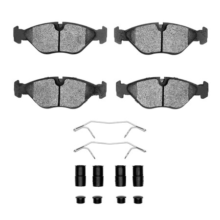 Dynamic Friction Co 3000 Semi-Metallic Brake Pads Hardware Kit, Low Dust, 100% Copper Free, 100% Asbestos-free, Front 1311-0403-01